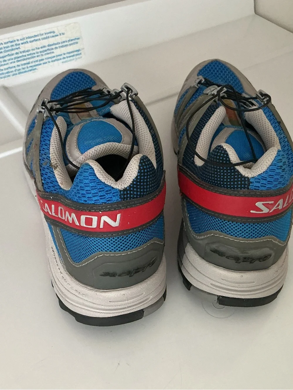 Salomon XA Pro 2 Blue Gray Red Hiking Running Shoes Sz 8.5